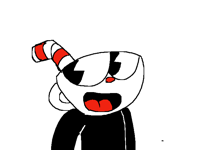 terrible Cuphead drawing