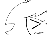 “ow, you poked my eye!”
