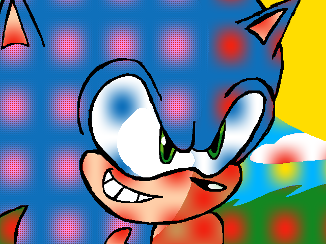 meh sized sonic drawing