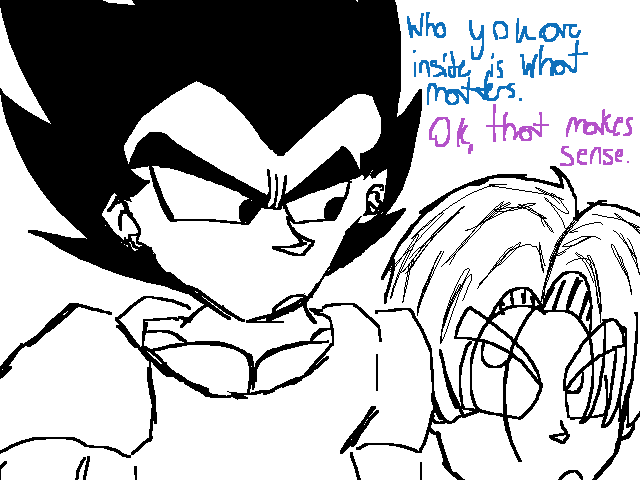 ally Vegeta tells trunks about trans people