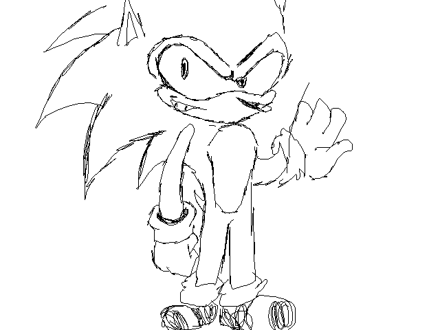 Sonic with grey shoes