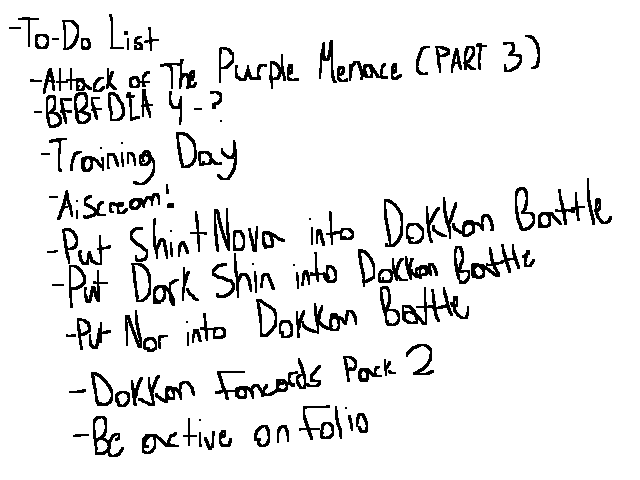 Shin’s To-Do List
