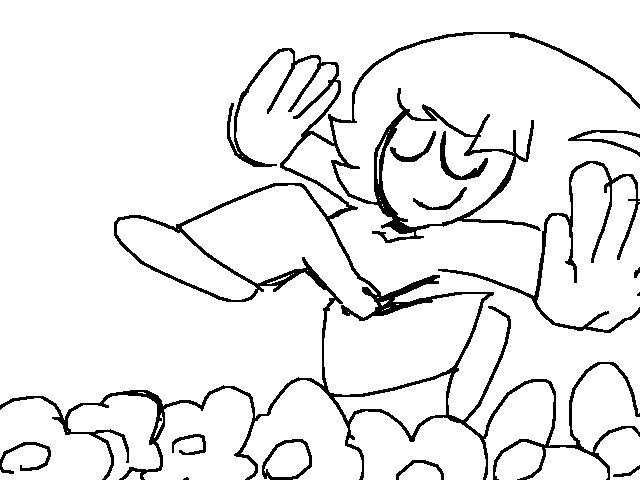 Shin frolicking through the fields