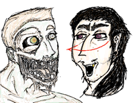 zombie and vamp doodles