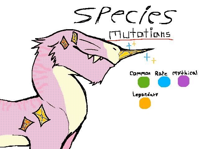 my new species mutation guide! W.I.P