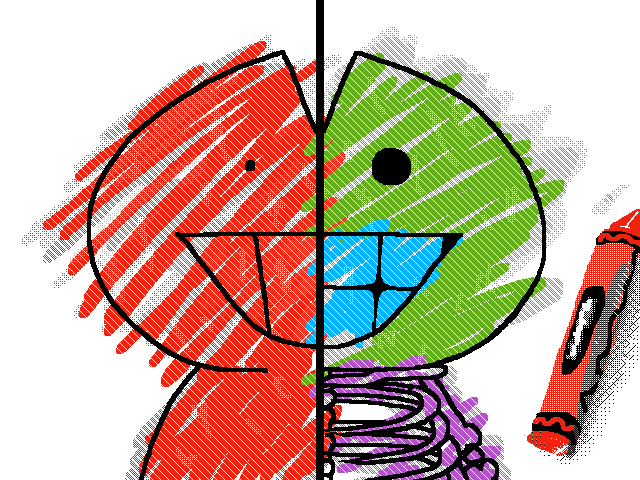 I color with crayon