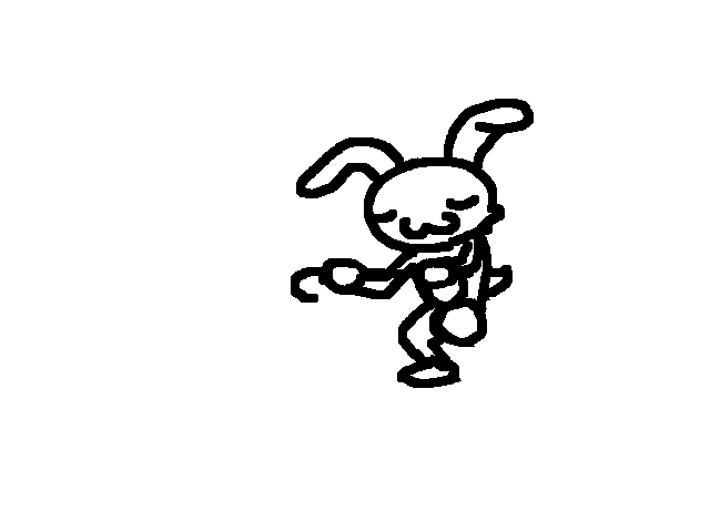 Dancing rabbit i made at 12am