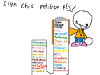 Petition to make colored names a permanent feature