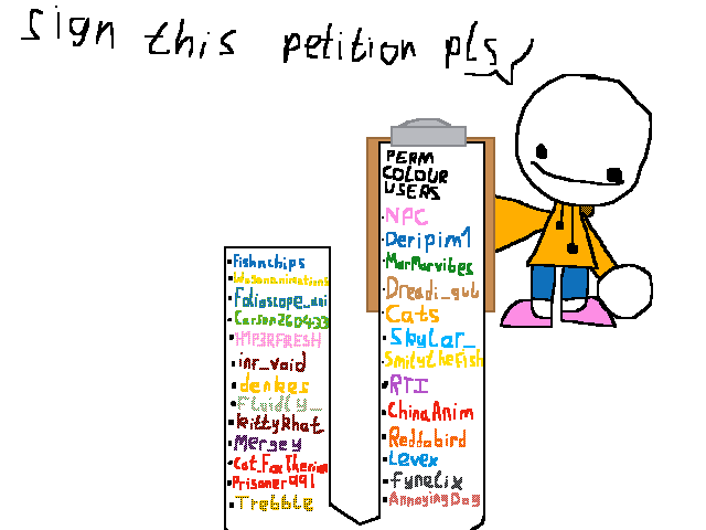 Petition to make colored names a permanent feature