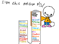 Petition to make colored names a permanent feature