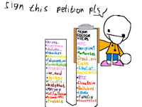 Petition to make colored names a permanent feature