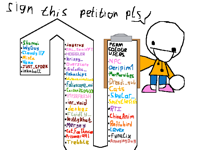 Petition to make colored names a permanent feature