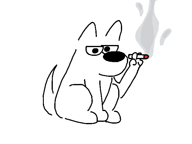 dog smoking weed