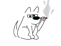 dog smoking weed