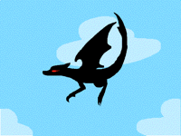 Dragon flying