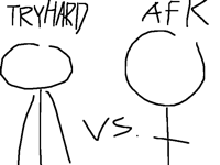 Try hard vs AFK