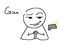 gun(flash warning)