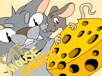 Cat mouse cheese