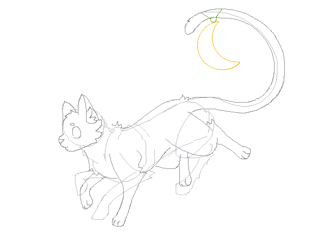 Moon cat sketch