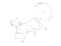 Moon cat sketch