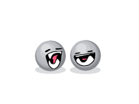 Two metal balls