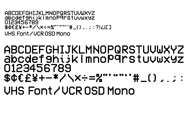 VHS Font