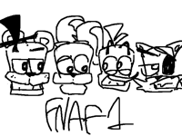tried making fnaf characters in memory or yea