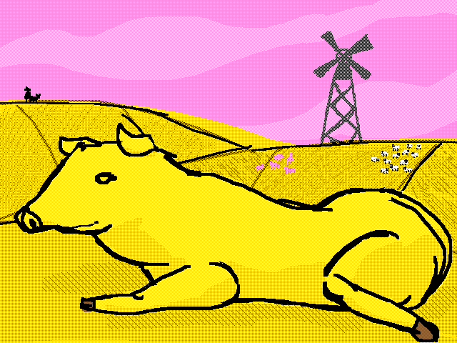bad landscape and bad animal drawing
