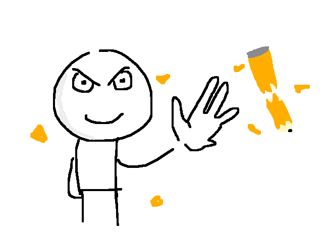 Break the pencil! Stop pencilslop