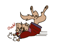 He tripped :[