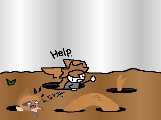 Falling down a hole collab/ template