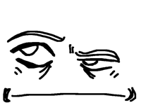 Me looking at my friend who