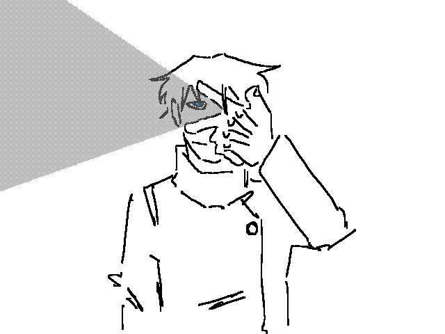 Shitty gojo drawing