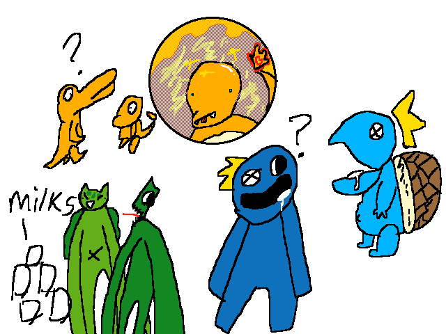 Pokémon & rainbow friend