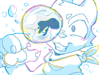 in the cold heat of the pool (redraw)