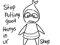 Doodle of stuff that happened playing Dandys world