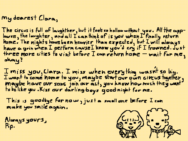 clowns letter to clownwife