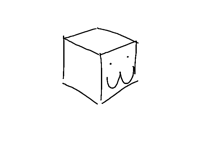 Free drawn spinning cube cuz if yesterday