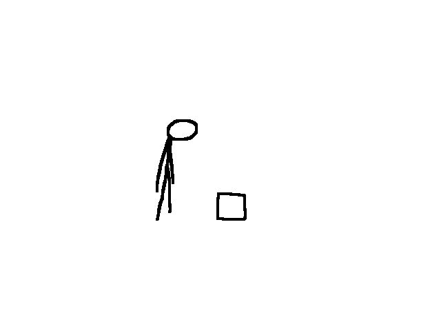 Stickman and cube