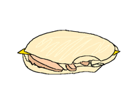 Another bad drawing of my sandwich