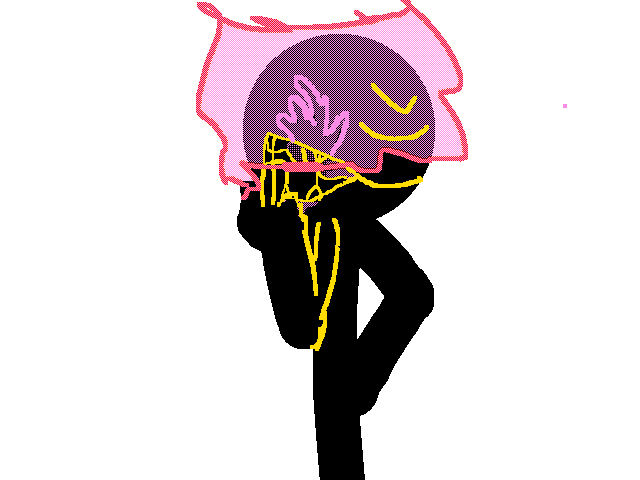 I got a gory mouth painted on my cheek