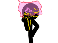 I got a gory mouth painted on my cheek