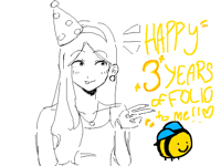 my (belated)folio bday 🐝😳