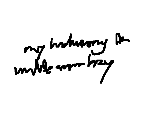 My handwriting if I’m like super lazy