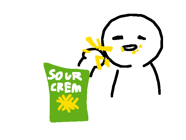 Life is great when u eat chips sticks