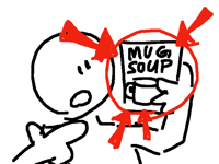Mug soup powder thing