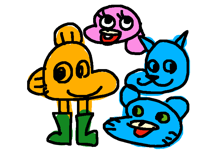 Watching gumball