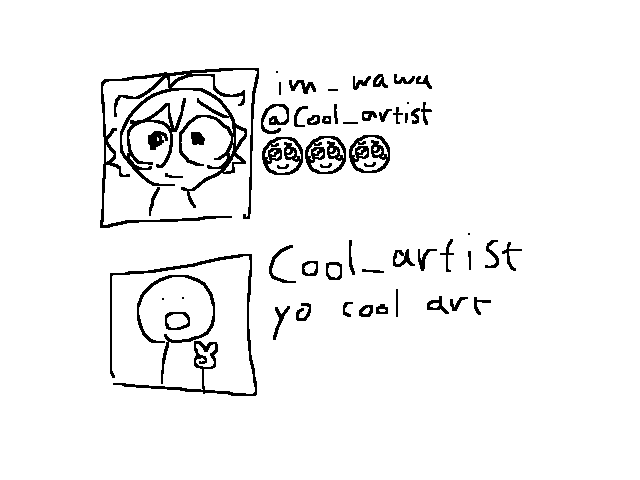 When cool artist comment so I go nonverbal