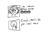 When cool artist comment so I go nonverbal