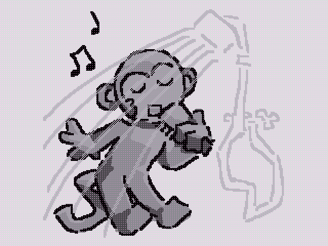Sis told me to draw monki singing in shower